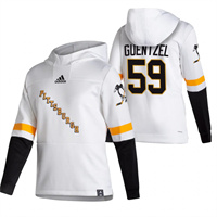 Pittsburgh Penguins #59 Jake Guentzel Reverse Retro Pullover Hoodie White