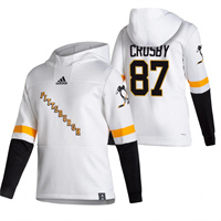 Pittsburgh Penguins #87 Sidney Crosby Reverse Retro Pullover Hoodie White