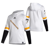 Pittsburgh Penguins Blank Reverse Retro Pullover Hoodie White