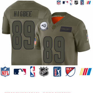 Rams #89 Tyler Higbee Camo Youth Stitched Football Limited 2019 Salute to Service Jersey