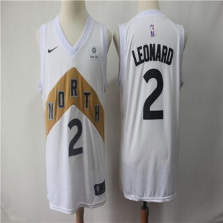 Raptors 2 Kawhi Leonard White 2018-19 City Edition Nike Swingman Jersey