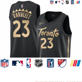 Raptors #23 Fred VanVleet Black Basketball Swingman City Edition 2019 20 Jersey
