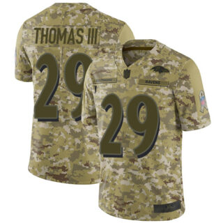 Ravens #29 Earl Thomas III Camo Men's Stitched Football Limited 2018 Salute To Service Jersey