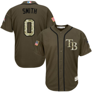 Rays #0 Mallex Smith Green Salute to Service Stitched Baseball Jersey