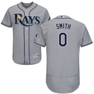 Rays #0 Mallex Smith Grey Flexbase Authentic Collection Stitched Baseball Jersey