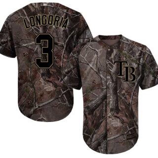 Rays #3 Evan Longoria Camo Realtree Collection Cool Base Stitched Youth Baseball