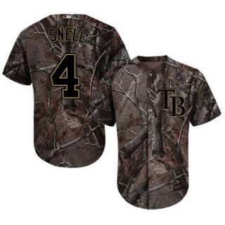 Rays #4 Blake Snell Camo Realtree Collection Cool Base Stitched Baseball Jersey