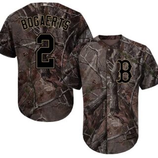 Red Sox #2 Xander Bogaerts Camo Realtree Collection Cool Base Stitched Youth Baseball Jersey