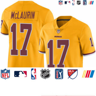Redskins #17 Terry McLaurin Gold Men's Stitched Football Limited Rush Jersey