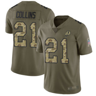Redskins #21 Landon Collins Olive Camo Men's Stitched Football Limited 2017 Salute To Service Jersey