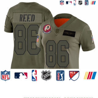 Redskins #86 Jordan Reed Camo Women's Stitched Football Limited 2019 Salute to Service Jersey