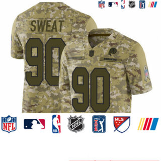 Redskins #90 Montez Sweat Camo Men's Stitched Football Limited 2018 Salute To Service Jersey