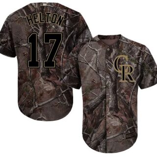 Rockies #17 Todd Helton Camo Realtree Collection Cool Base Stitched Baseball Jersey