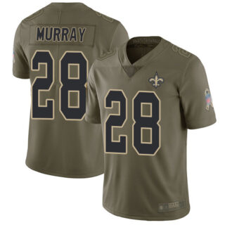 Saints #28 Latavius Murray Olive Men's Stitched Football Limited 2017 Salute To Service Jersey
