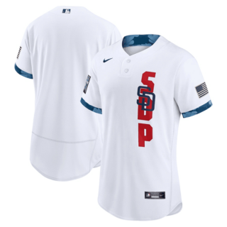 San Diego Padres Blank 2021 White All-Star Flex Base Stitched MLB Jersey