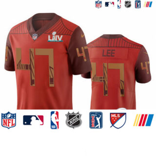 San Francisco 49ers #47 Elijah Lee Orange Super Bowl LIV 2020 Vapor Limited City Edition NFL Jersey