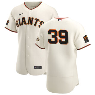 San Francisco Giants #39 Rico Garcia Men's Nike Cream Home 2020 Authentic 20 at 24 Patch Player MLB Jersey