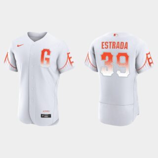 San Francisco Giants #39 Thairo Estrada Men's 2021 City Connect Authentic White Jersey