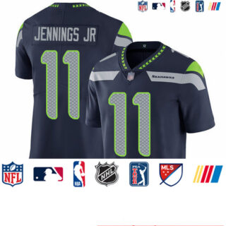 Seahawks #11 Gary Jennings Jr. Steel Blue Team Color Men's Stitched Football Vapor Untouchable Limited Jersey