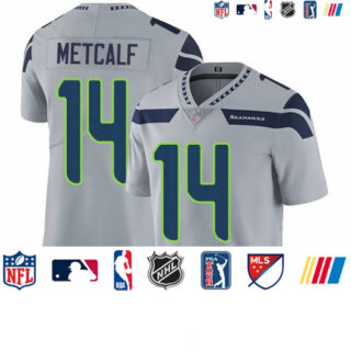 Seahawks #14 D.K. Metcalf Grey Alternate Youth Stitched Football Vapor Untouchable Limited Jersey