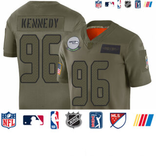 Seahawks #96 Cortez Kennedy Camo Men's Stitched Football Limited 2019 Salute To Service Jersey