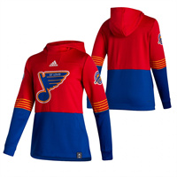 St. Louis Blues Blank Reverse Retro Pullover Hoodie Red
