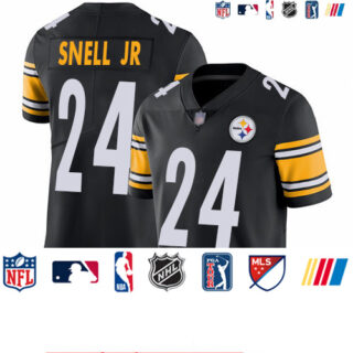 Steelers #24 Benny Snell Jr. Black Team Color Men's Stitched Football Vapor Untouchable Limited Jersey