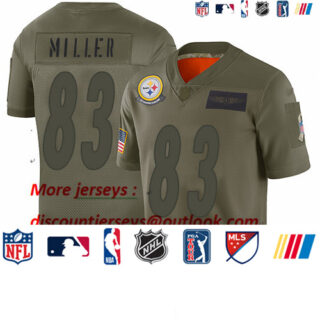 Steelers #83 Heath Miller Camo Youth Stitched Football Limited 2019 Salute to Service Jersey