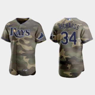 Tampa Bay Rays #34 Trevor Richards Men's Nike 2021 Armed Forces Day Authentic MLB Jersey -Camo