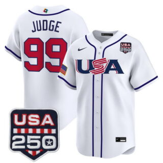 Team USA World Baseball Classic #99 Aaron Judge 250America Patch Vapor Premier Jersey All Stitched White