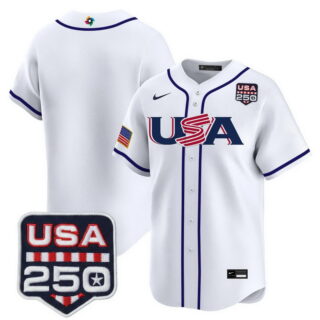 Team USA World Baseball Classic Team 250America Patch Vapor Premier Jersey All Stitched White
