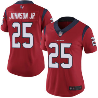 Texans #25 Duke Johnson Jr Red Alternate Women's Stitched Football Vapor Untouchable Limited Jersey