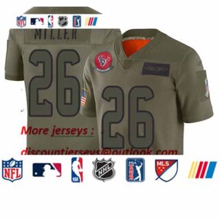 Texans #26 Lamar Miller Camo Youth Stitched Football Limited 2019 Salute to Service Jersey