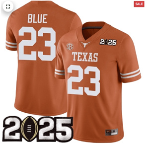 Men's Texas Longhorns Football 2025 Jersey CFP Final Patch Orange BLUE 23