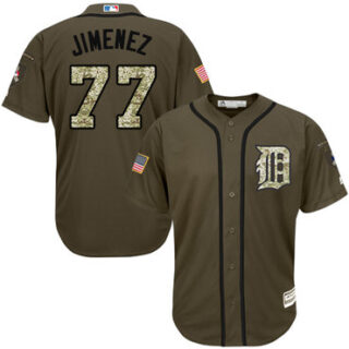 Tigers #77 Joe Jimenez Green Salute to Service Stitched Baseball Jersey