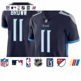 Titans #11 A.J. Brown Navy Blue Team Color Youth Stitched Football Vapor Untouchable Limited Jersey