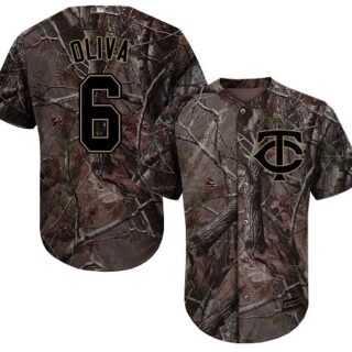 Twins #6 Tony Oliva Camo Realtree Collection Cool Base Stitched Baseball Jersey