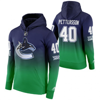 Vancouver Canucks #40 Elias Pettersson Reverse Retro Pullover Hoodie Green