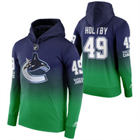 Vancouver Canucks #49 Braden Holtby Reverse Retro Pullover Hoodie Green