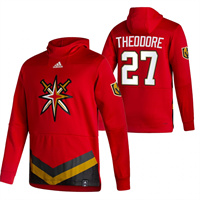 Vegas Golden Knights #27 Shea Theodore Reverse Retro Pullover Hoodie Red