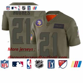 Vikings #21 Mike Hughes Camo Youth Stitched Football Limited 2019 Salute to Service Jersey
