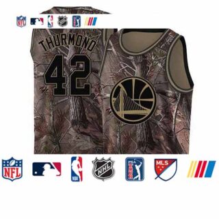 Warriors #42 Nate Thurmond Camo 2019 Finals Bound Basketball Swingman Realtree Collection Jersey