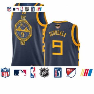 Warriors #9 Andre Iguodala Navy 2019 Finals Bound Basketball Swingman City Edition 2018 19 Jersey