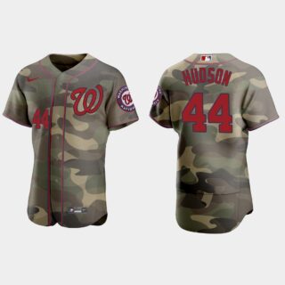 Washington Nationals #44 Daniel Hudson Men's Nike 2021 Armed Forces Day Authentic MLB Jersey -Camo