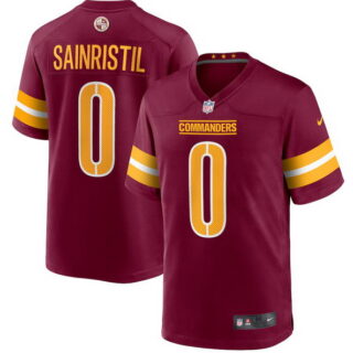 Men's Washington Commanders#0 Mike Sainristil Game Jersey - Burgundy