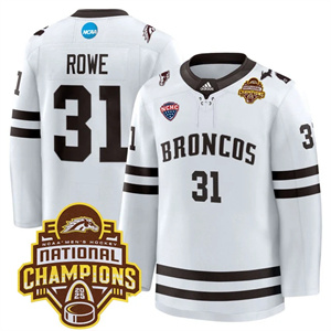 Western Michigan Broncos #31 Cameron Rowe 2025 National Champions Patch Premium Jersey All Stitched