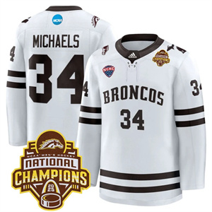 Western Michigan Broncos #34 Owen Michaels 2025 National Champions Patch Premium Jersey All Stitched