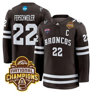 Western Michigan Broncos #22 Pat Ferschweiler 2025 National Champions Patch Premium Jersey All Stitched