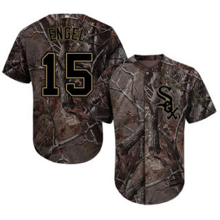 White Sox #15 Adam Engel Camo Realtree Collection Cool Base Stitched Baseball Jerseys