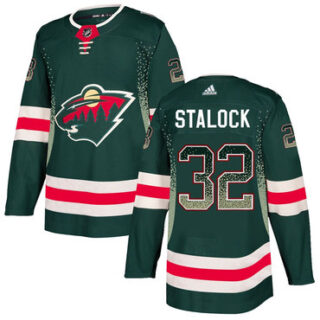 Wild 32 Alex Stalock Green Drift Fashion Adidas Jersey